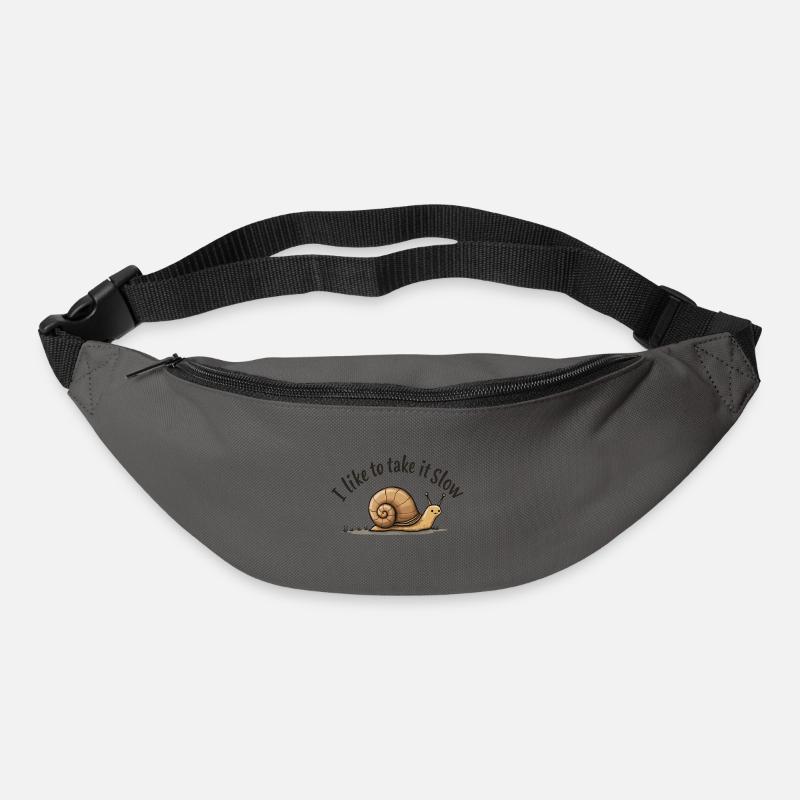 Langsame Schnecke „Nimm es langsam“ - Gürteltasche - Graphite