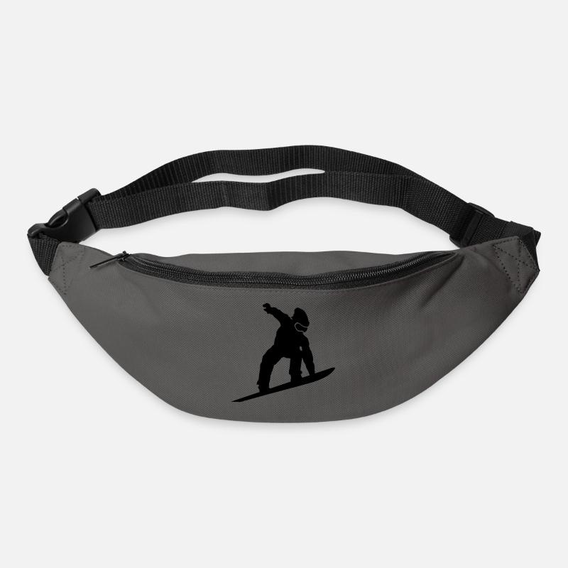 Snowboarder Silhouette - Sac banane - gris graphite