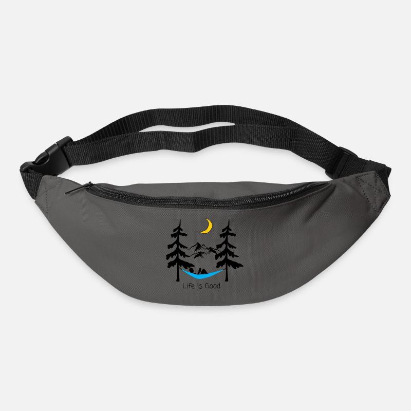 Playful Nighttime Smiling Moon Design - Bum bag - graphite grey