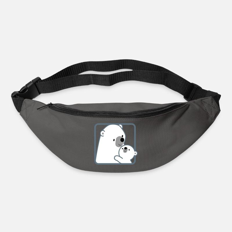 Mutter Eisbär und Kind - Cheerful Madness!! - Gürteltasche - Graphite
