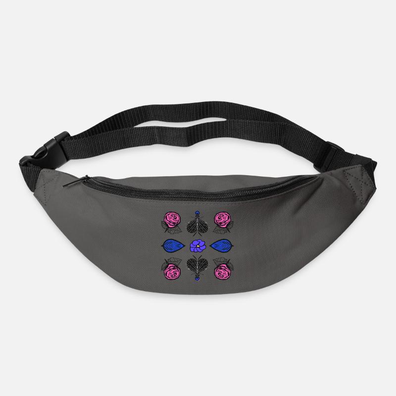 Rosen Pop-Art - Gürteltasche - Graphite