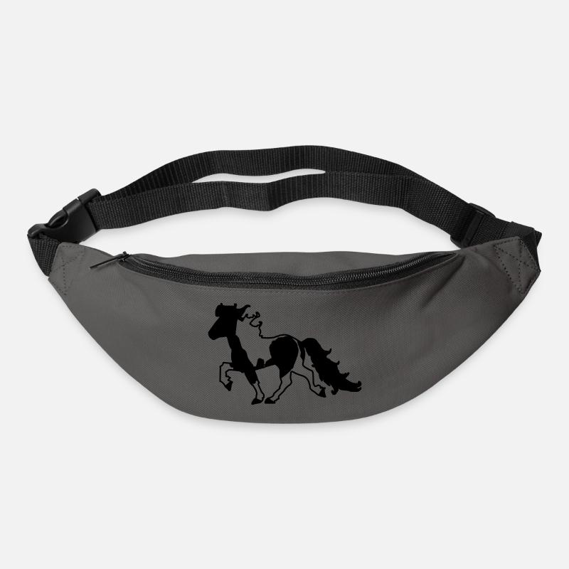 Islandpferd Schecke Reiten Pferde Tölt - Gürteltasche - Graphite