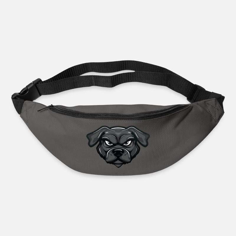 hund comic kopf - Gürteltasche - Graphite