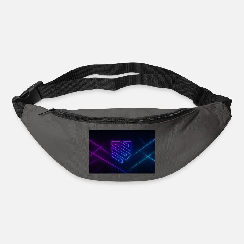 Neon Geometry Glow - Bum bag - graphite grey