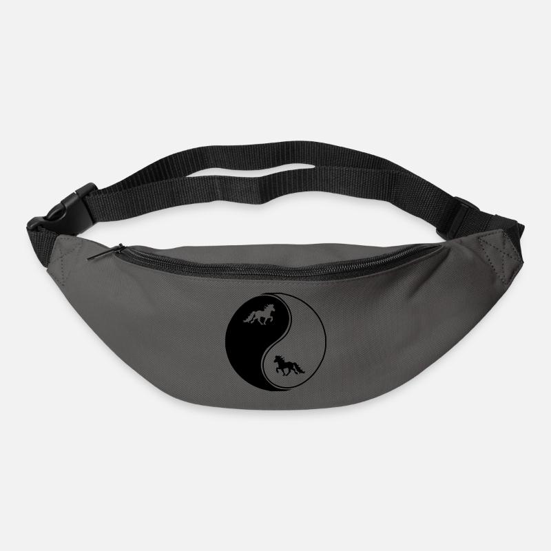 Islandpferde Yin Yang Freizeitreiten Pferd - Gürteltasche - Graphite