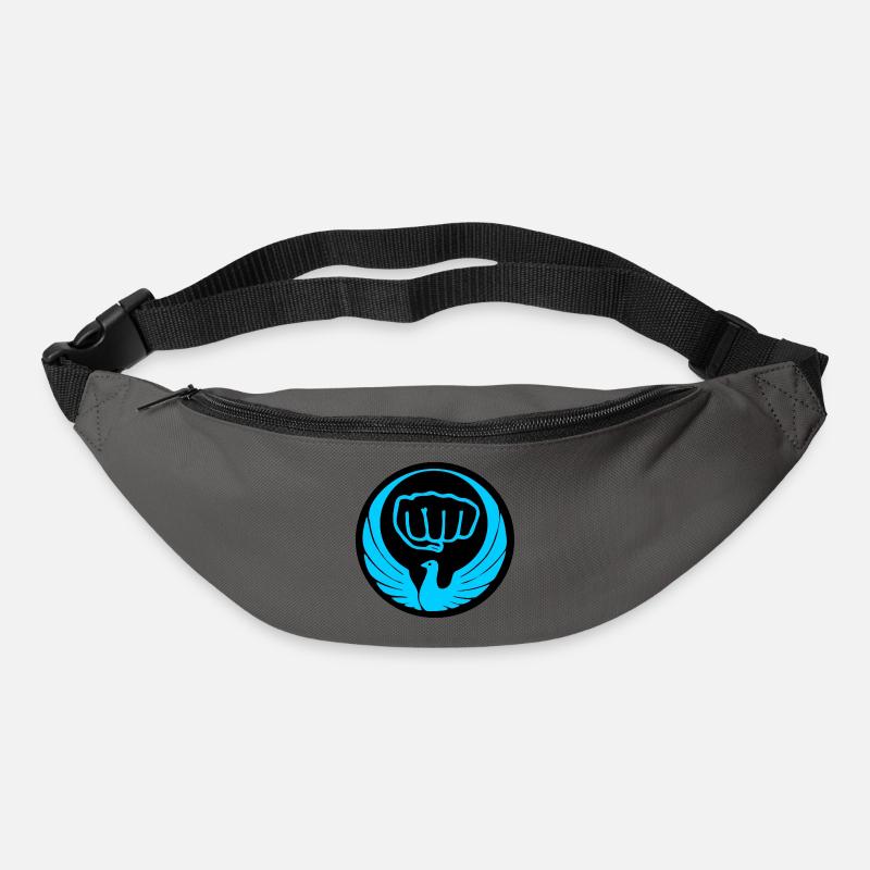 Wado pigeon emblem logo blue - Bum bag - graphite grey