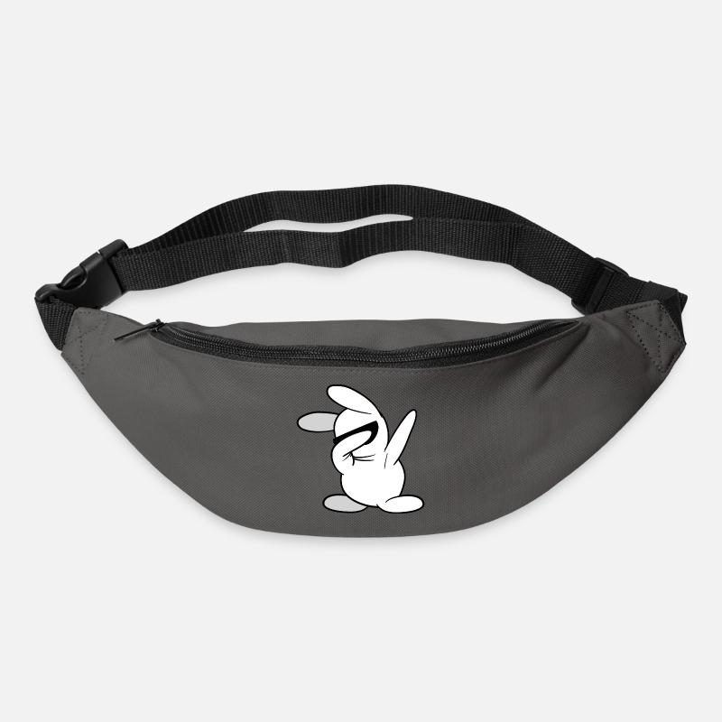 Dabbing Dab rabbit bunny - Bum bag - graphite grey