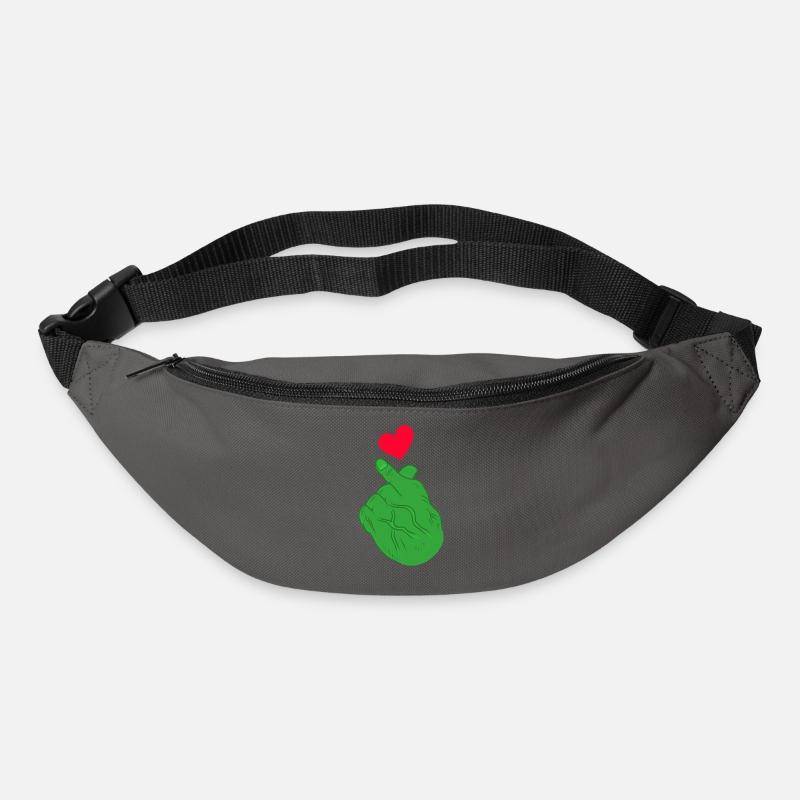 Heart finger - Gürteltasche - Graphite
