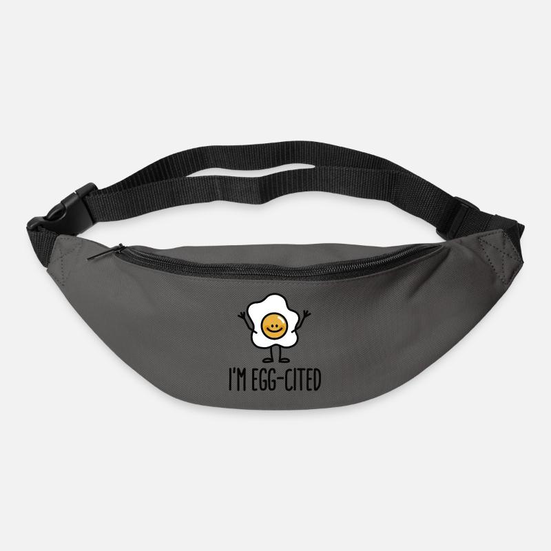 I'm EGG-cited - Bum bag - graphite grey
