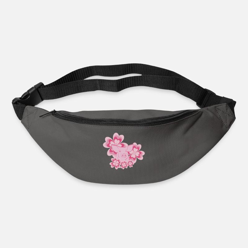 Cochon - Sac banane - gris graphite