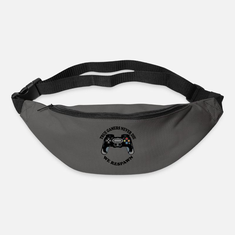 Gaming crab with controller icons - Bum bag - graphite grey
