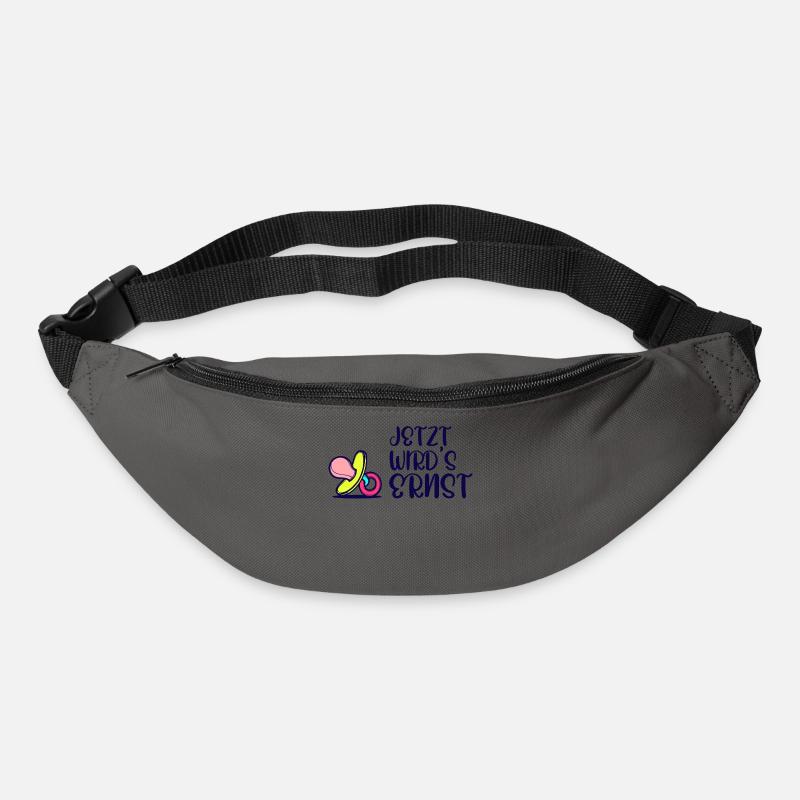 Elternschaft Eltern Geburt Statement Schwanger - Gürteltasche - Graphite