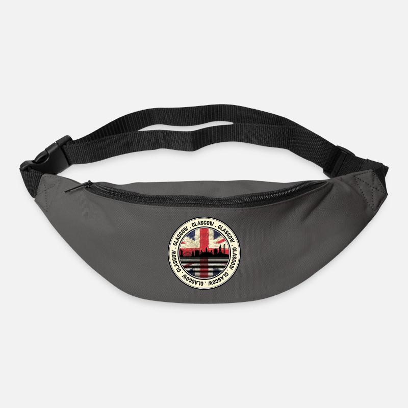 Glasgow Unionjack Stadtbild - Gürteltasche - Graphite