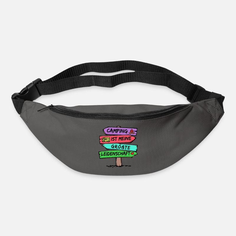 Campingplatz Camping Wanderer Wohnmobil Statement - Gürteltasche - Graphite