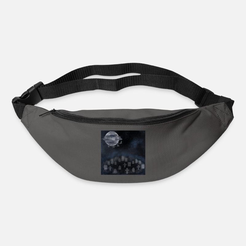 Friedhöfe, Gräber, gothic design, Horror Motiv - Gürteltasche - Graphite
