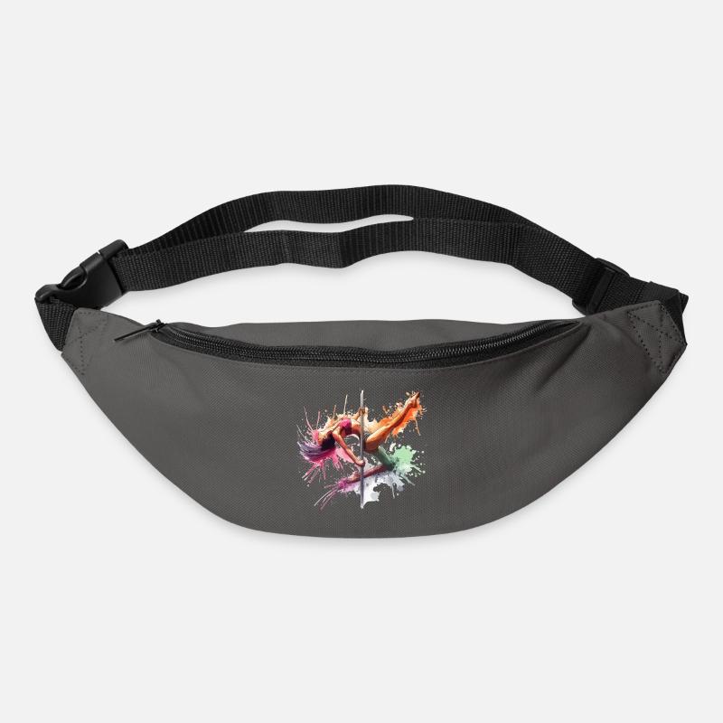 Pole Dance Couleurs Dynamiques Pole Dance Cadeau - Sac banane - gris graphite