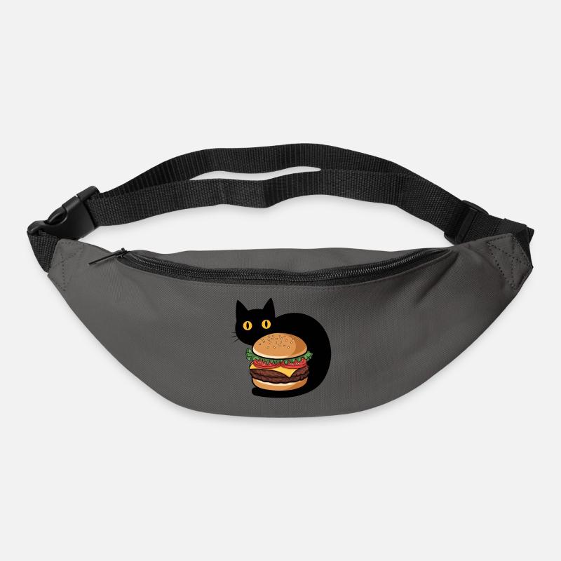 Burger Chat - Sac banane - gris graphite