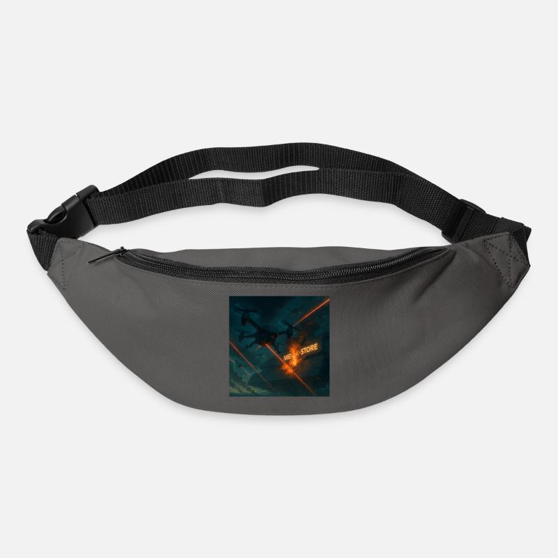 Futuristic Air Base Attack Image - Bum bag - graphite grey