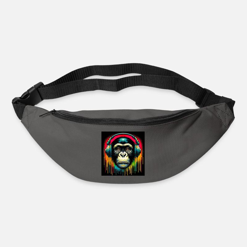 Schimpansen-Affe - Gürteltasche - Graphite