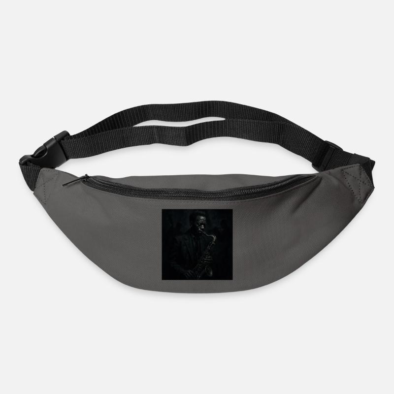Deep Black Night Saxophone - Bum bag - graphite grey