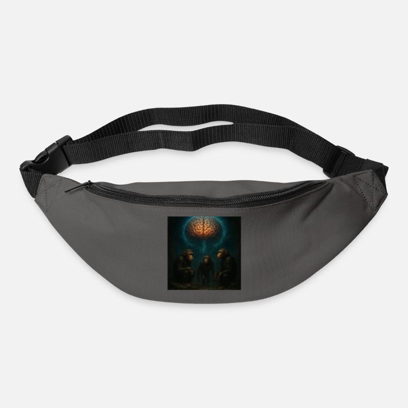 Brainlight: Three monkeys in a dream - Bum bag - graphite grey