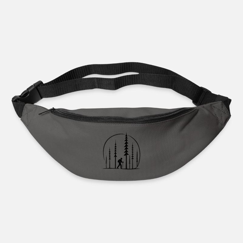 Waldwanderer Silhouettenkreis Geschenk Schweiz  - Gürteltasche - Graphite
