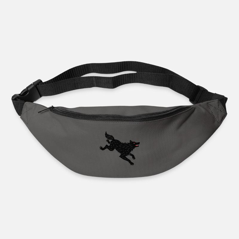 Black wolf runs - Bum bag - graphite grey