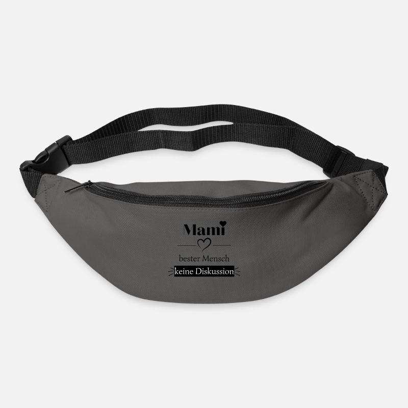 Mami bester Mensch Herz- Geschenk - Gürteltasche - Graphite