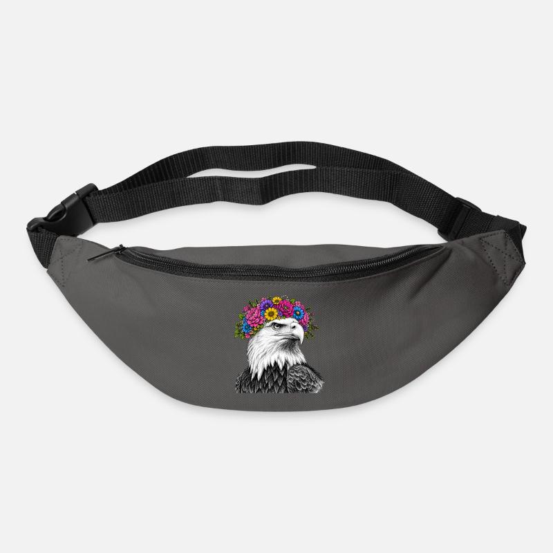 Flower Crown Eagle Portrait - Bum bag - graphite grey