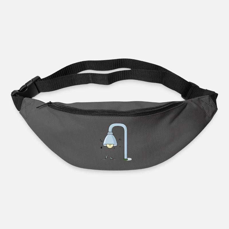 Two little mice meet under a lantern - Bum bag - graphite grey