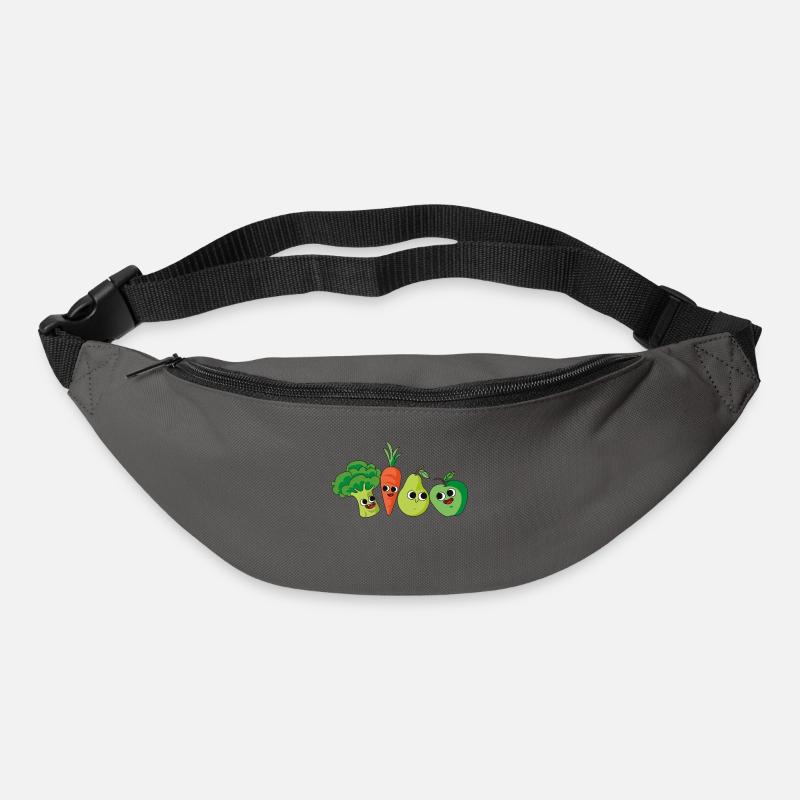 Gemüse Obst Comic - Gürteltasche - Graphite