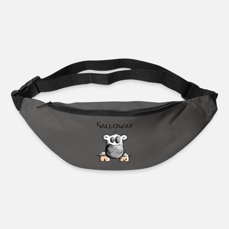 Galloway Rind - Kuh - Rinder - Kühe - Comic - Gürteltasche - Graphite