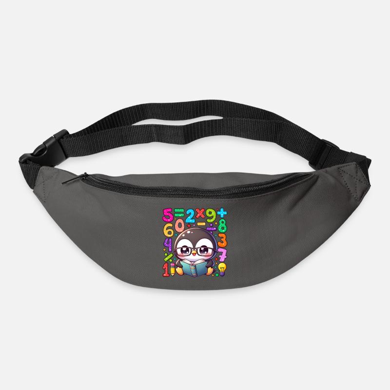 Number Day Penguin Reading Numbers - Bum bag - graphite grey