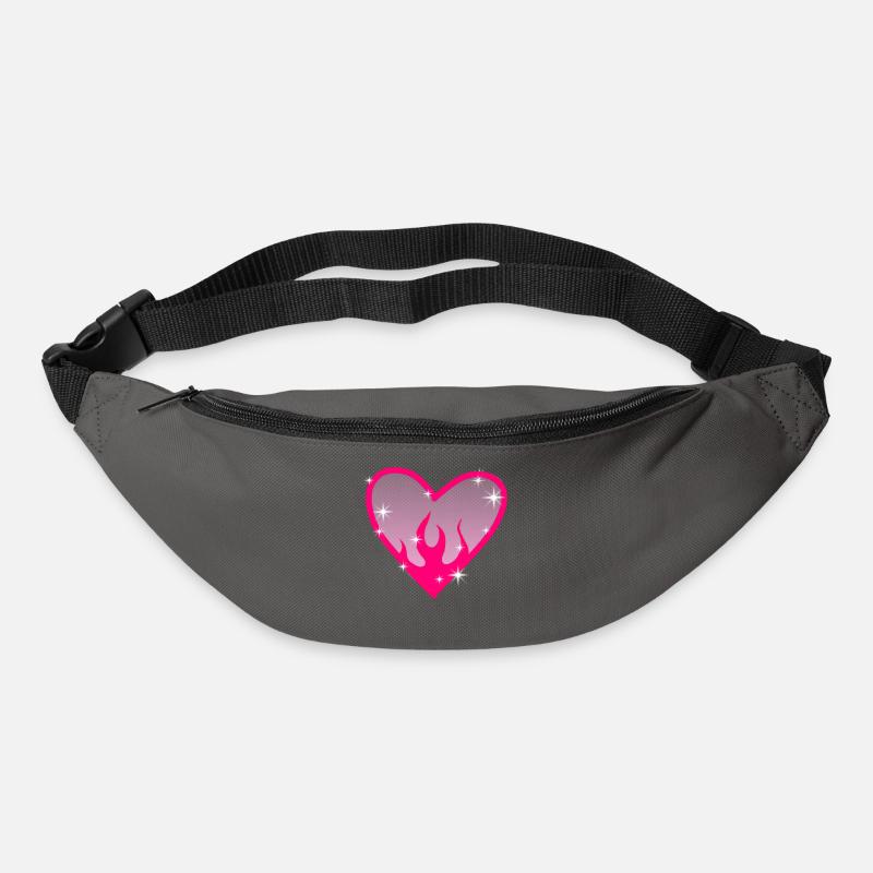 Flammenherz Pink Glow - Gürteltasche - Graphite