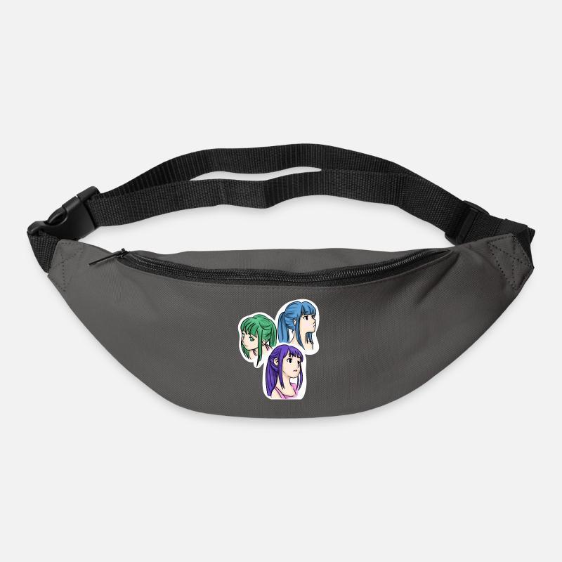 Die Drillinge 💚💜💙 - Gürteltasche - Graphite