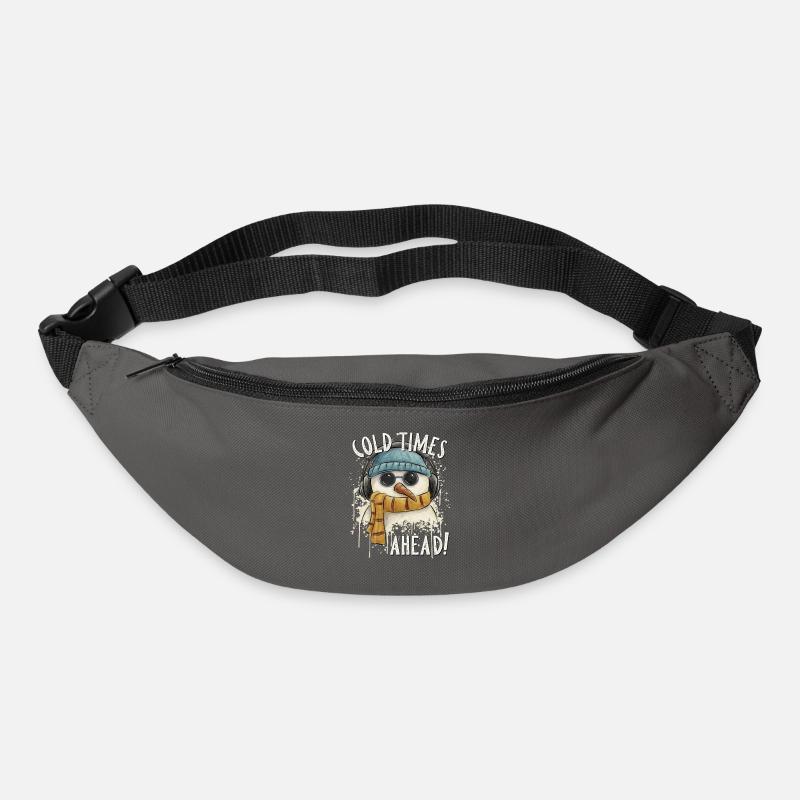 Es wird kalt, Leute! Ironisch cooler Schneemann - Gürteltasche - Graphite