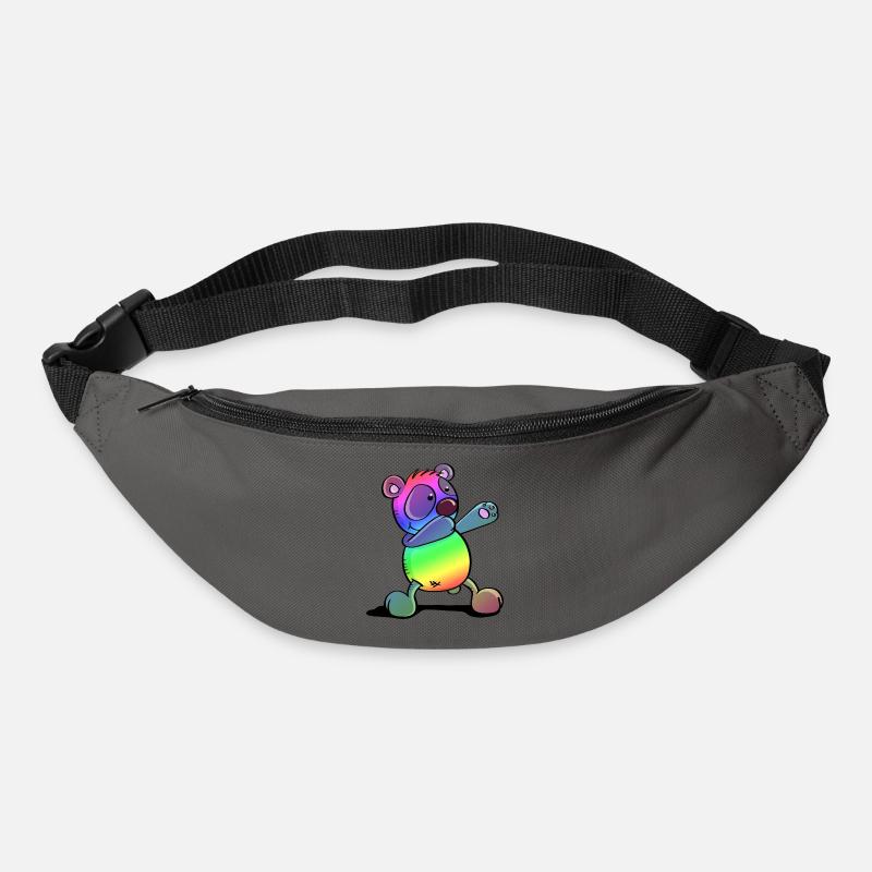 Bunter Pandabär - Dab Dance - Dabbing - Panda - Gürteltasche - Graphite