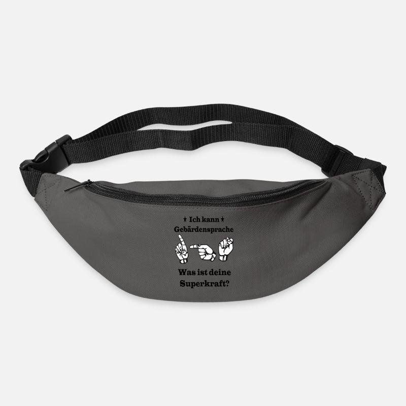 Gebärdensprache - Gürteltasche - Graphite