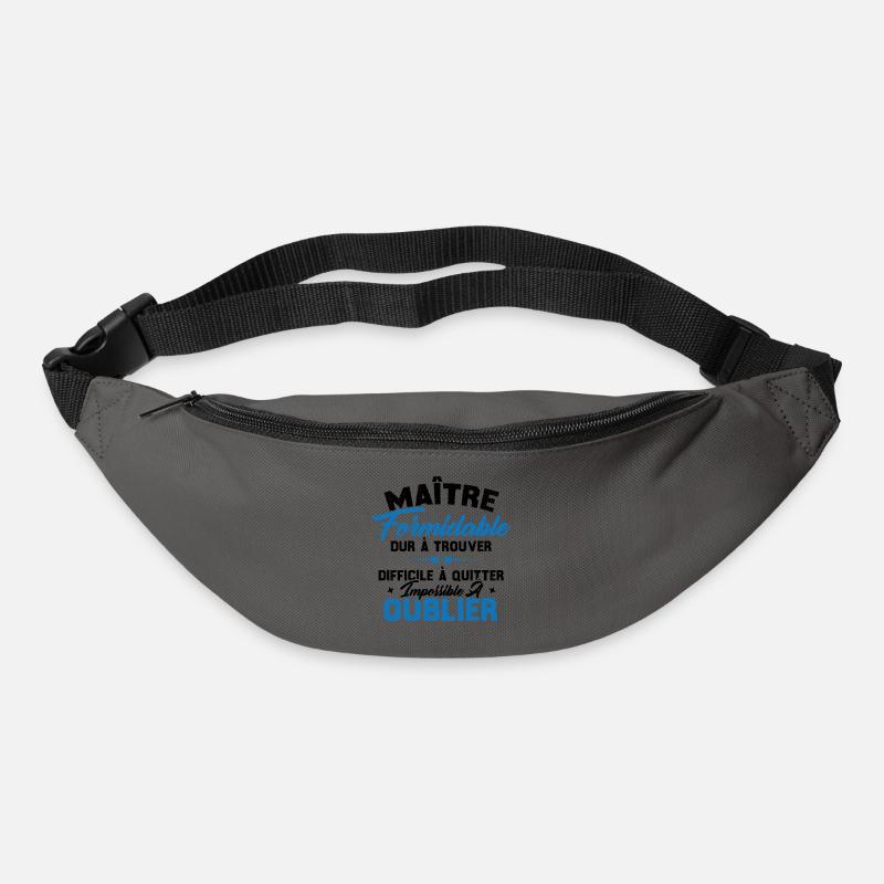 Maître Formidable Idée Cadeau Maître D'école - Sac banane - gris graphite