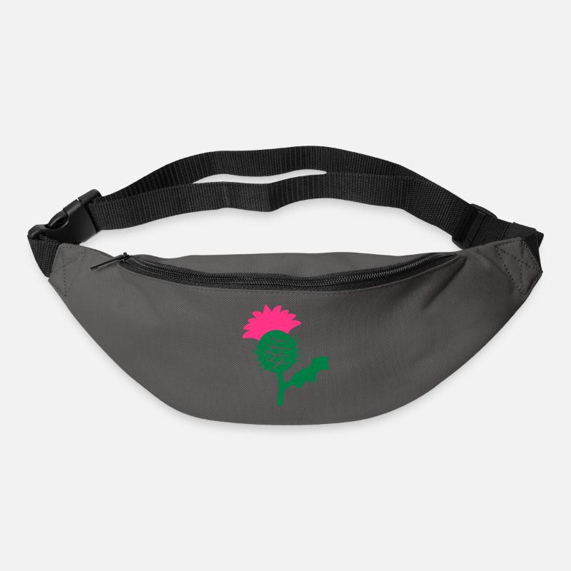 seule fleur de tête de chardon écossais Ecosse - Sac banane - gris graphite