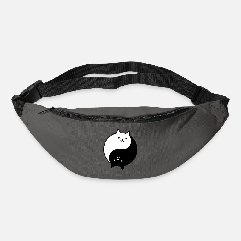 Chat Yin Yang - Sac banane - gris graphite