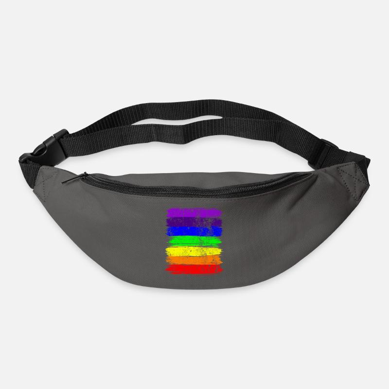 Vivid Pride Brushstripes - Bum bag - graphite grey