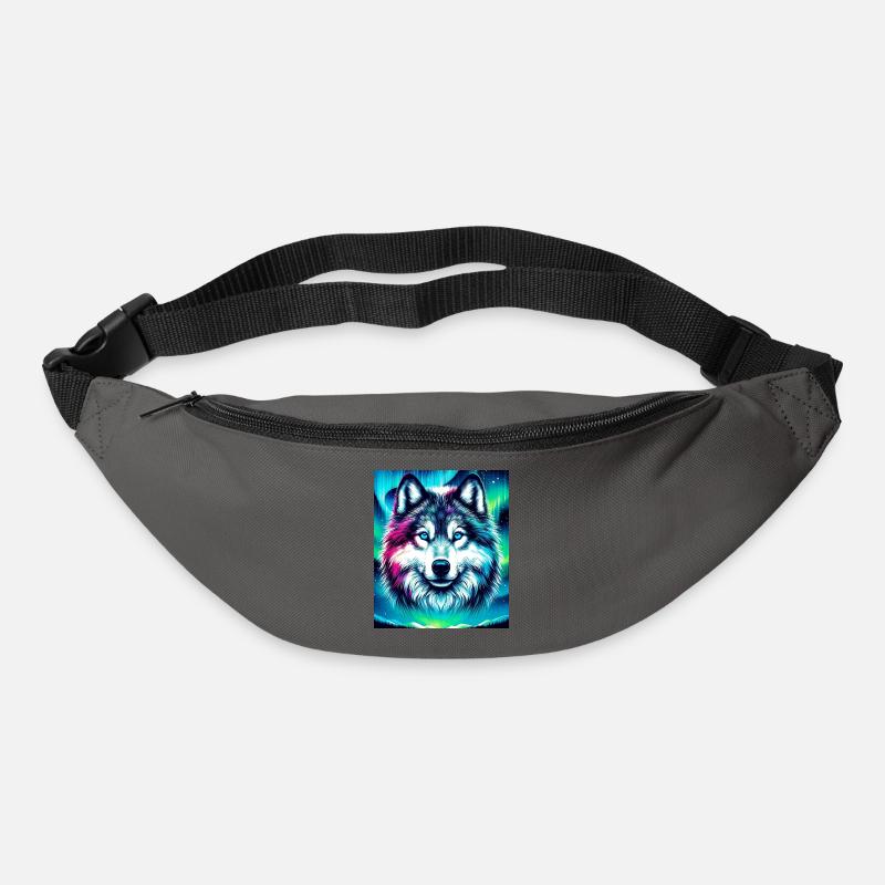 Wolf Husky Hund - Gürteltasche - Graphite