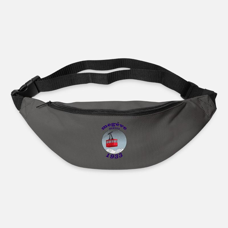 Montagnes enneigées - Sac banane - gris graphite