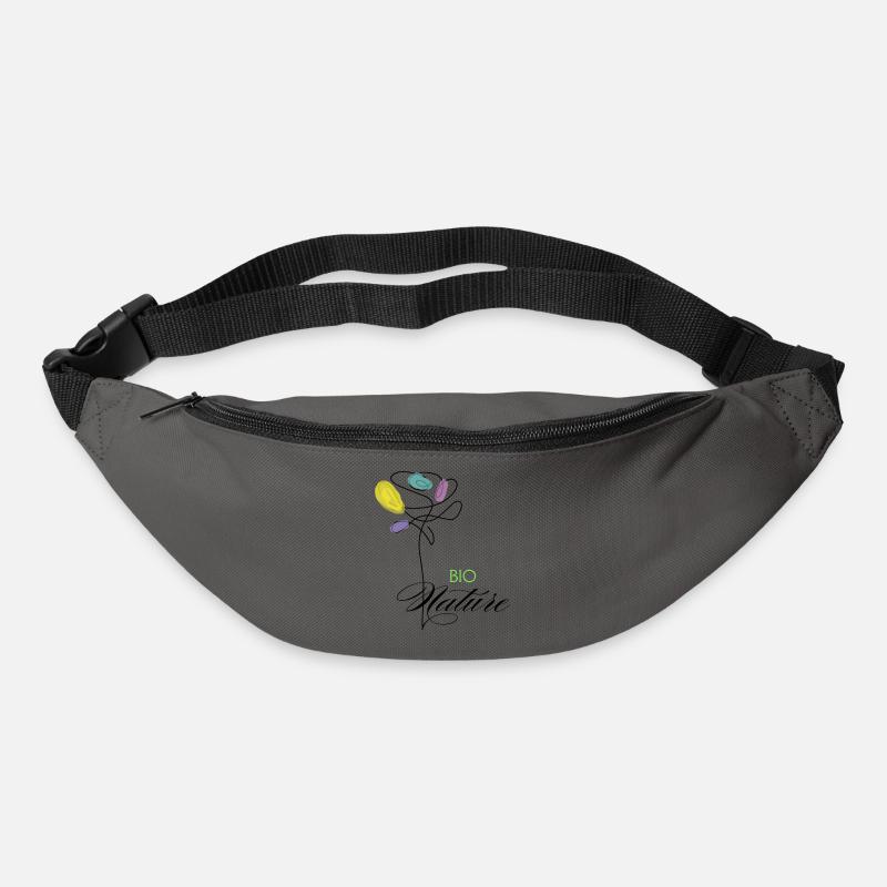 Fleurs colorées Bio Nature - Sac banane - gris graphite