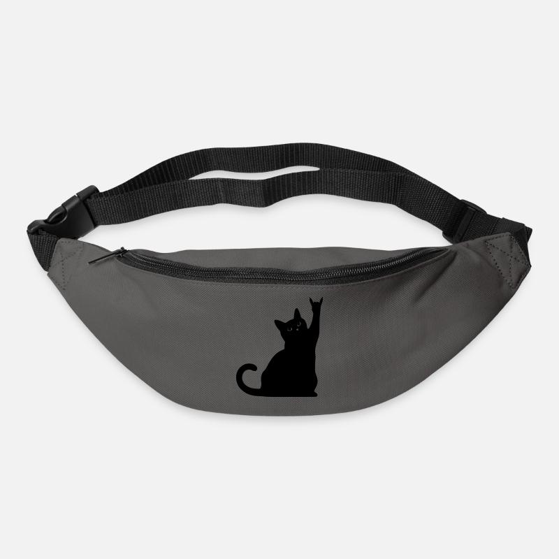 Black Cat – Devil Horns Silhouette - Bum bag - graphite grey
