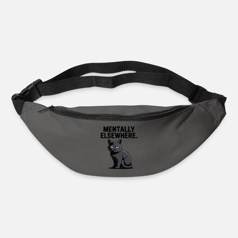 Mentally Elsewhere Cat Tee - Bum bag - graphite grey