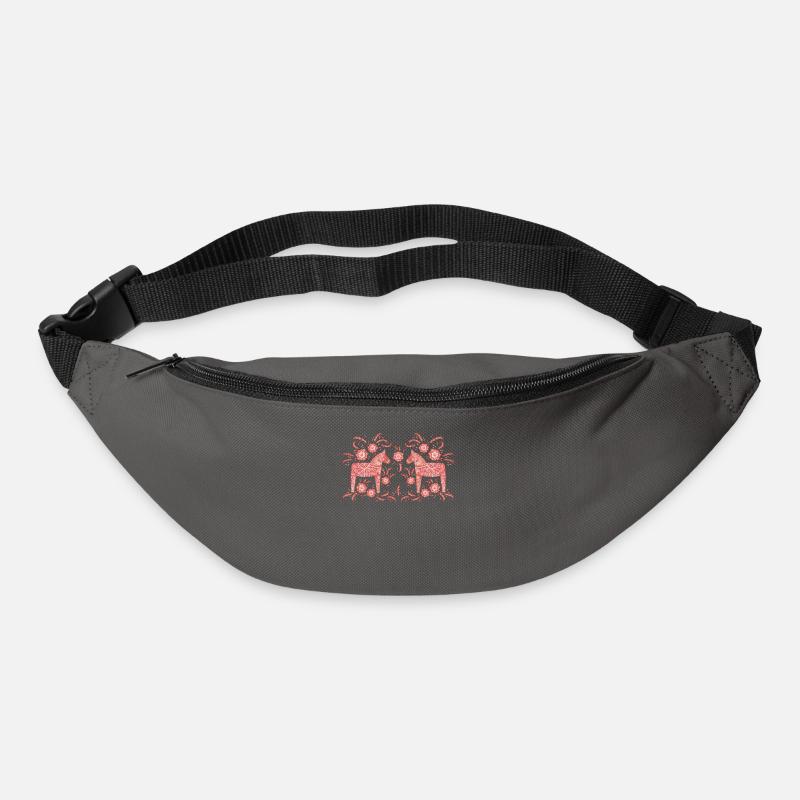 Schwedisches Dala-Pferd - Gürteltasche - Graphite