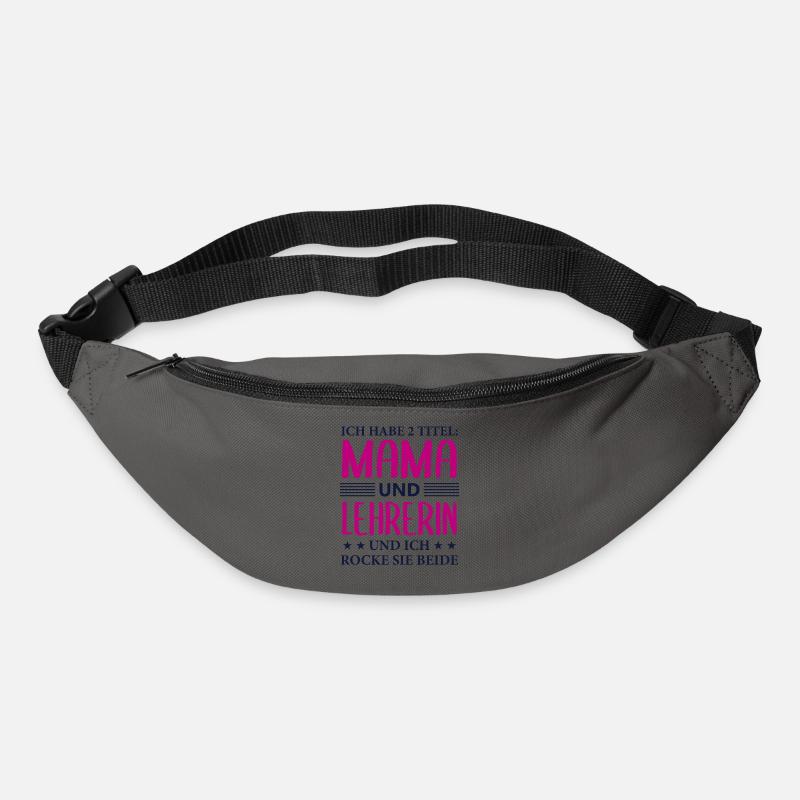 Lehrerin Mama Geschenk Mutter Lehrerin Spruch - Gürteltasche - Graphite