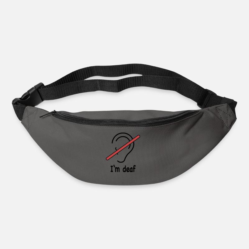 I’m deaf - Sac banane - gris graphite